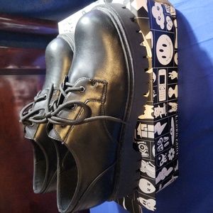 Mens Koi of England Size 11 Black Leather Chunky Stlye Lace Up Loafers New New